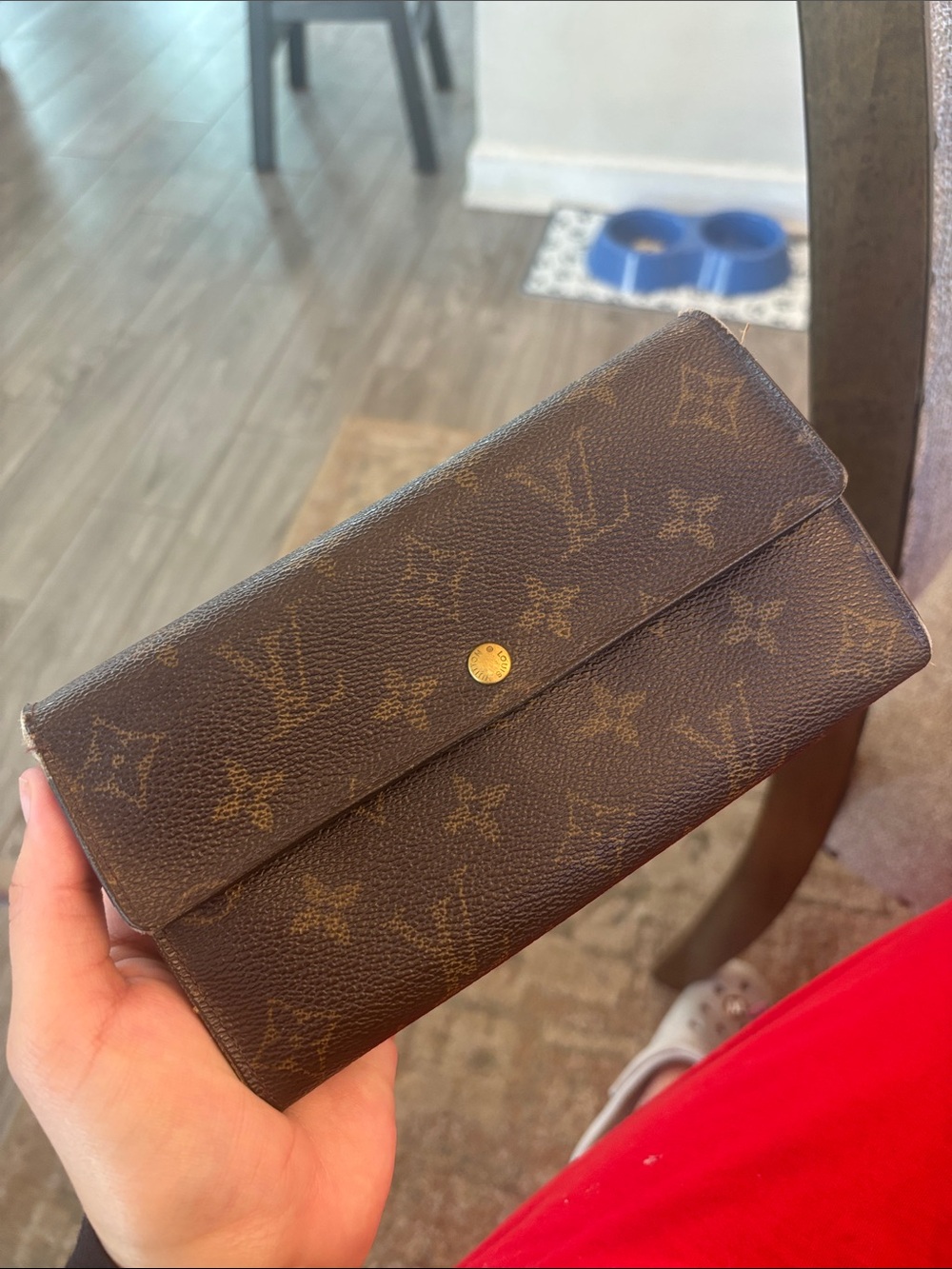Louis Vuitton Monogram Canvas Brown and Gold Snap Wallet